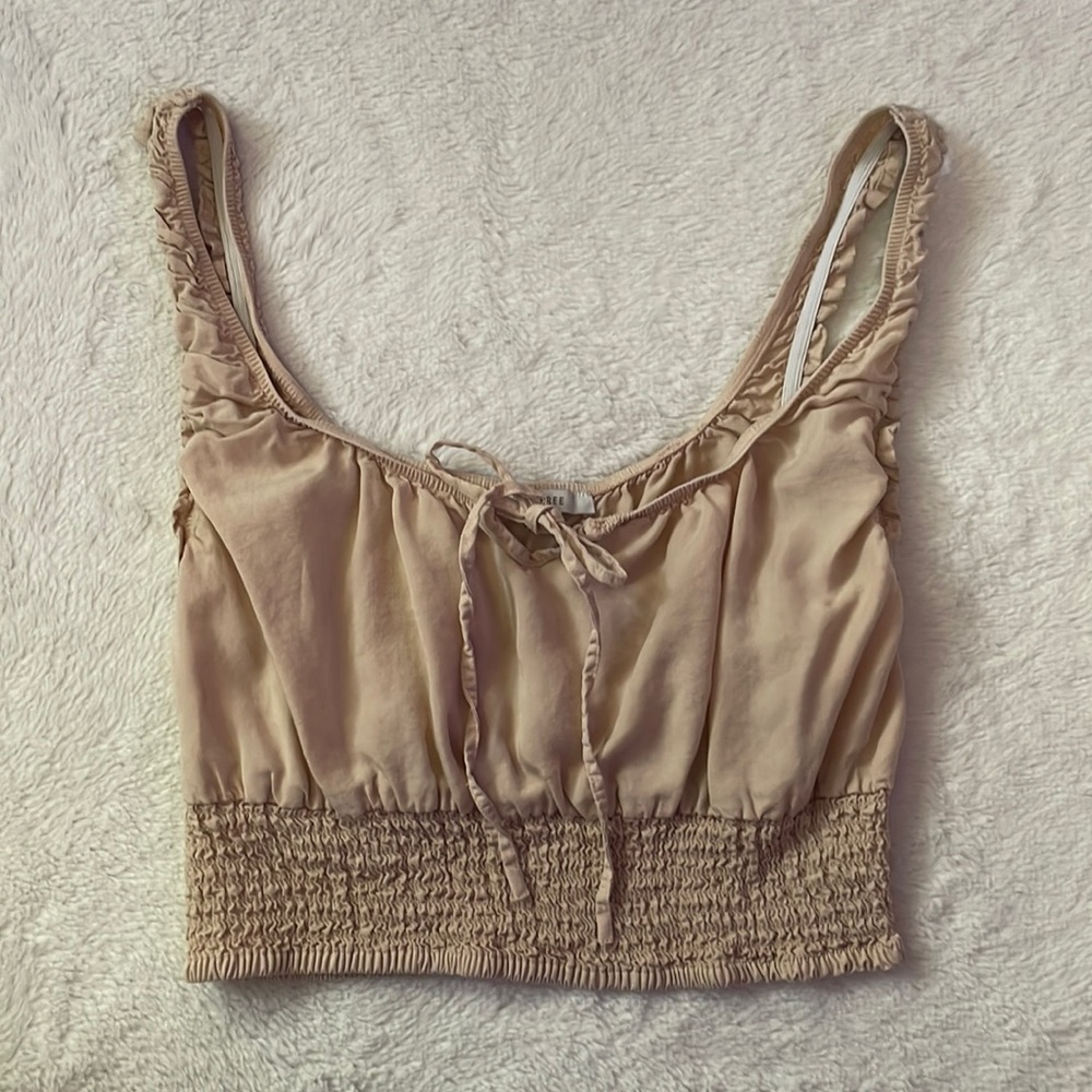 Beige crop top
